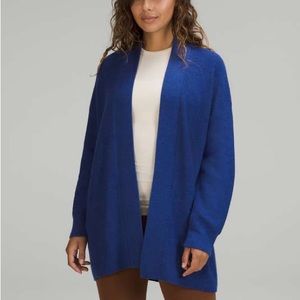 🦋 Merino Wool-Blend Ribbed Long Wrap Sweater Cardigan